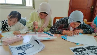 مسابقة فنية للرسم الفورى للنشء بمركز شباب خليج بحري بمطوبس 