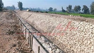 تبطين 393 كيلو ترع بمحافظة كفر الشيخ