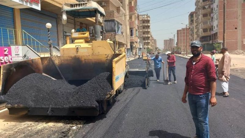 استمرار أعمال الرصف