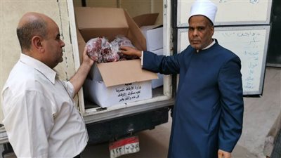أوقاف البحيرة تستلم دفعة من لحوم صكوك الإطعام لتوزيعها على مستحقيها