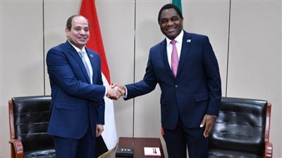 تفاصيل لقاء الرئيس السيسي مع رئيس جمهورية زامبيا