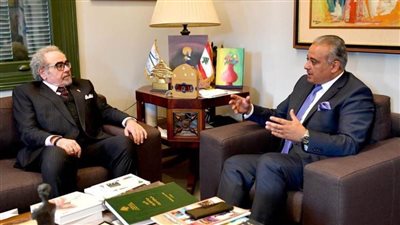 وزير الثقافة اللبنانى يستقبل أمين اتحاد الأدباء والكتاب العرب