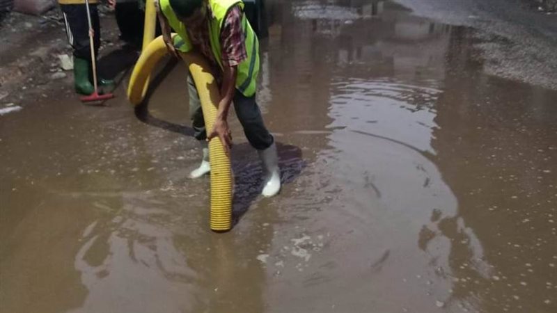 كسح المياه بالمنيا