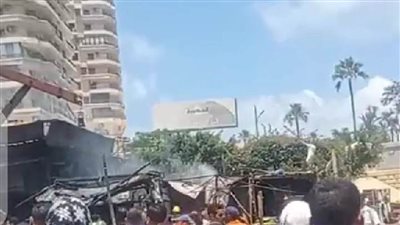 الحماية المدنية تسيطر على حريق في أحد الأكشاك بسوق المندرة