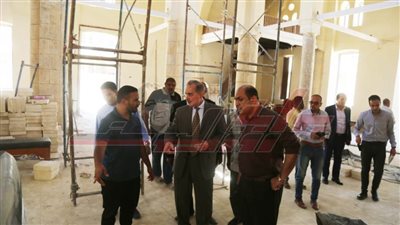 نورالدين: يتفقد أعمال ترميم مسجد أبوغنام الأثري ببيلا نسبة الأعمال به حوالي 92% 