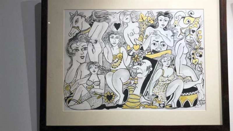 جانب من اللوحات