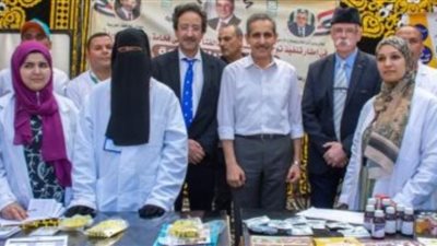 فحص وعلاج 1202 حالة بقافلة جامعة طنطا الطبية ببسيون لدعم مبادرة 