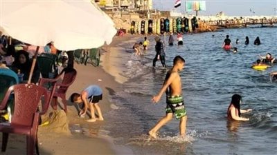 70 % نشبة الإشعال بشواطئ الإسكندرية في رابع أيام العيد