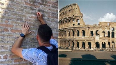 الشرطة الإيطالية تضبط سائحا بريطانيا حفر اسمه على مدرج الكولوسيوم الروماني 