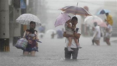 اليابان تحث 370 ألف شخص على إخلاء منازلهم بسبب الأمطار الغزيرة والفيضانات