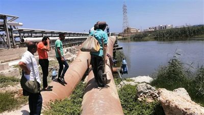 حملات إزالة التعديات على شبكة مياه الشرب بالمناطق التابعة لفرع القبارى