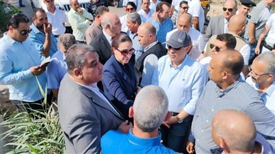 وزير الري ونائب محافظ البحيرة يتفقدان مناسيب المياه بحلق الجمل ومصب ساحل مرقص