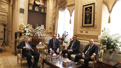 رئيس مجلس القضاء الأعلي يستقبل وزير المجالس النيابية ومساعد أول وزير العدل