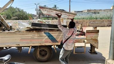 حملات مكبرة لإزالة الإشغالات بغرب مدينة كفر الشيخ