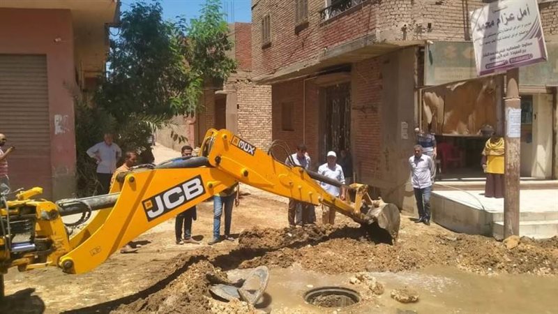 إصلاح كسر خط مياه