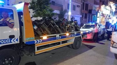 ضبط ٤٧ مركبة مخالفة وحجز ٢٩ متهمًا من سائقي المركبات غير المرخصة بالوادي الجديد