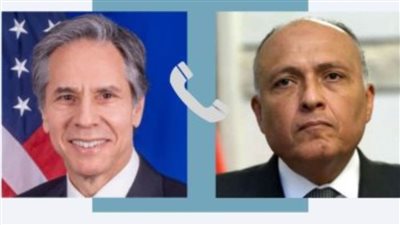 شكري يبحث هاتفيا مع نظيره الأمريكي العلاقات الثنائية والتطورات بالسودان وليبيا والأراضي الفلسطينية