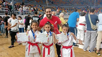 مريم رامي جلال تحصل على فضية وبرونزية ببطولة القاهرة لناشئات الكاراتيه