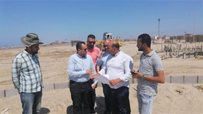 رئيس جهاز دمياط الجديدة يتابع معدلات تنفيذ شاطئ 