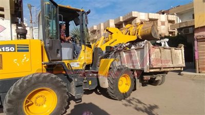 رفع القمامة خلال حملات نظافة بقرى بيلا في كفر الشيخ 