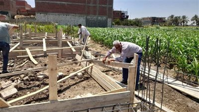 إزالة 115 حالة تعد بالبناء المخالف على الأرض الزراعية وأملاك الدولة بالمنيا