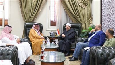 مفتي الجمهورية يستقبل مندوب السعودية الدائم بجامعة الدول العربية ويبحثان تعزيز التعاون المشترك