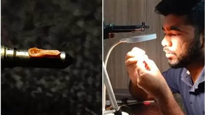 هندى يدخل «جينيس» بـ «أصغر» ملعقة خشبية فى العالم