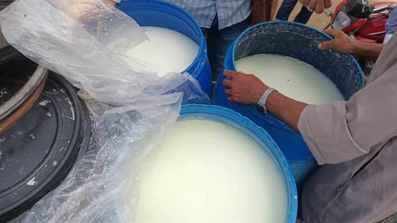 ضبط ألبان غير صالحة