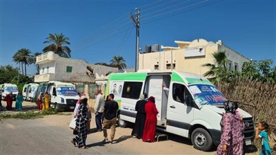 الكشف على 1296 مواطنًا في قافلة طبية بقرية كوم عزيزة بالبحيرة 