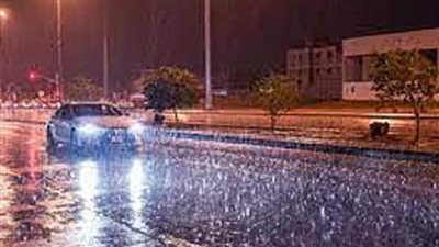 أمطار غزيرة تهطل على محافظة دمياط