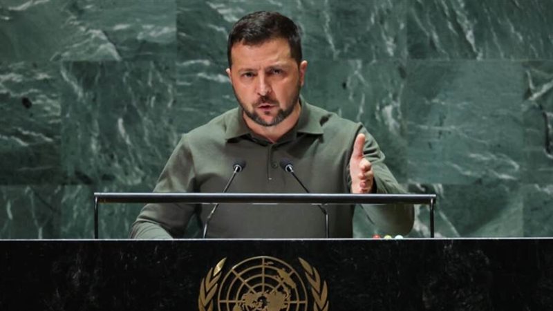 زيلينسكي يلقي كلمته