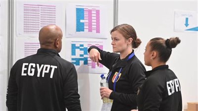 منتخب الجمباز الفني يؤدي تدريبه الرسمي قبل انطلاق بطولة العالم 