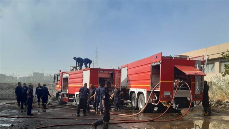 اخماد حريق ببنى سويف