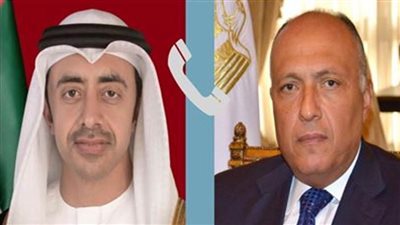 شكري يتلقى اتصالاً هاتفياً من وزير الخارجية الإماراتي في إطار التشاور والتنسيق بشأن التصعيد بين الفلسطينيين والإسرائيليين