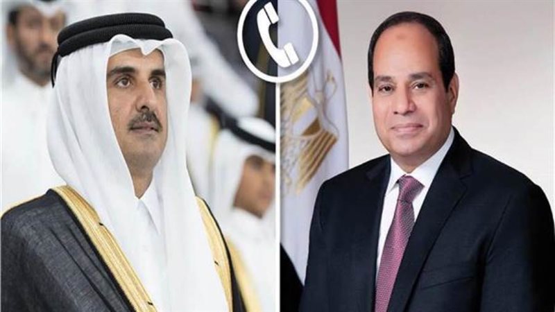 السيسي وأمير قطر