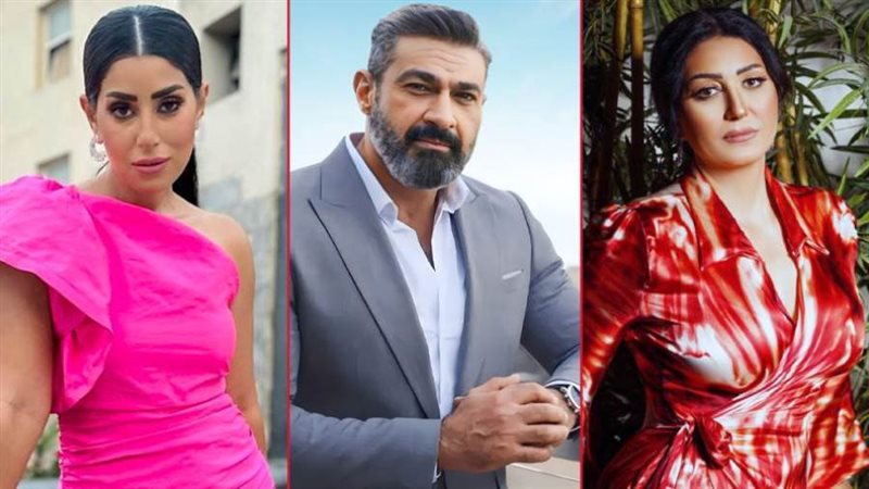 وفاء وأيتن عامر وياسر