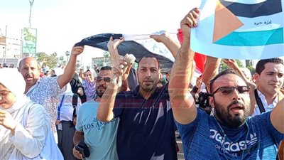 وقفة تضامنية مع الشعب الفلسطيني بميدان النصر بكفر الشيخ