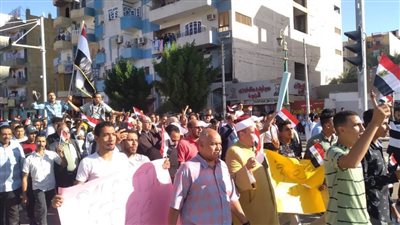 الشعب الجمهوري بالوادى الجديد يشارك بمسيرة للتضامن مع الشعب الفلسطيني