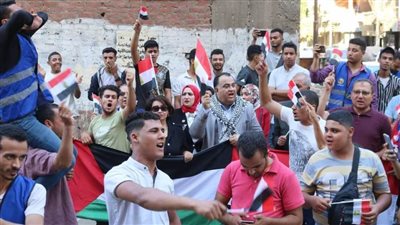 أمانة حماة الوطن بسوهاج تنظم مسيرات حاشدة لدعم القيادة السياسية والقضية الفلسطينية