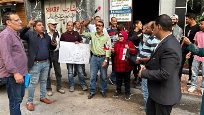 وقفة تضامنية لأعضاء نقابة الصحفيين بالإسكندرية مع فلسطين ودعما للموقف الرسمي المصري