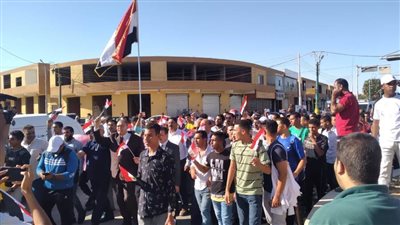 بالصور.. شعب الوادي الجديد ينظم وقفه تضامنية لدعم الشعب الفلسطيني