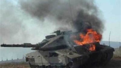 عاجل.. المقاومة الفلسطينية واللبنانية تدمران 32 دبابة ميركافا إسرائيلية