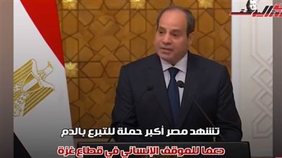 بالفيديو تصريحات الرئيس السيسي تجاه الخطة الممنهجة ضد غزة وممارسات العنف