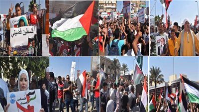 ملايين المصريين في الميادين دعمًا لفلسطين في جمعة تحيا مصر 