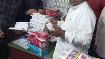 تموين الشرقية يضبط 2500 علبة سجائر بدون مصدر