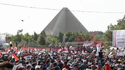 مسيرات حاشدة لتفويض الرئيس السيسي للحفاظ على الأمن القومي ودعم الشعب الفلسطيني