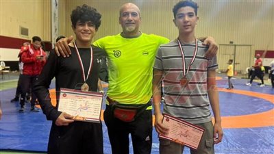 أبطال مصارعة المشروع القومي بكفر الشيخ يحصدون ذهبيتى وبرونزية ببطولة الجمهورية