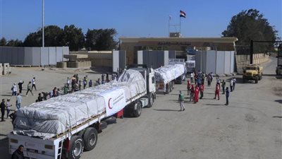 الهلال الأحمر المصري: 55 شاحنة مساعدات دخلت غزة حتى الآن عبر ميناء رفح البري