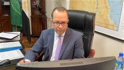 مندوب مصر يشارك في اجتماع السفراء العرب مع رئيس مفوضية الاتحاد الأفريقي بشأن الاوضاع في قطاع غزة