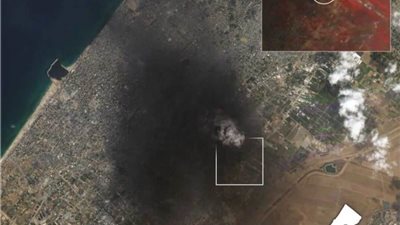 عاجل.. صور الأقمار الصناعية تكشف دماراً واسعاً في قطاع غزة